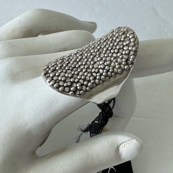 E&L Israel Sterling Silver Electroform Popcorn Statement Ring Sz. 7 - Picture 11 of 16